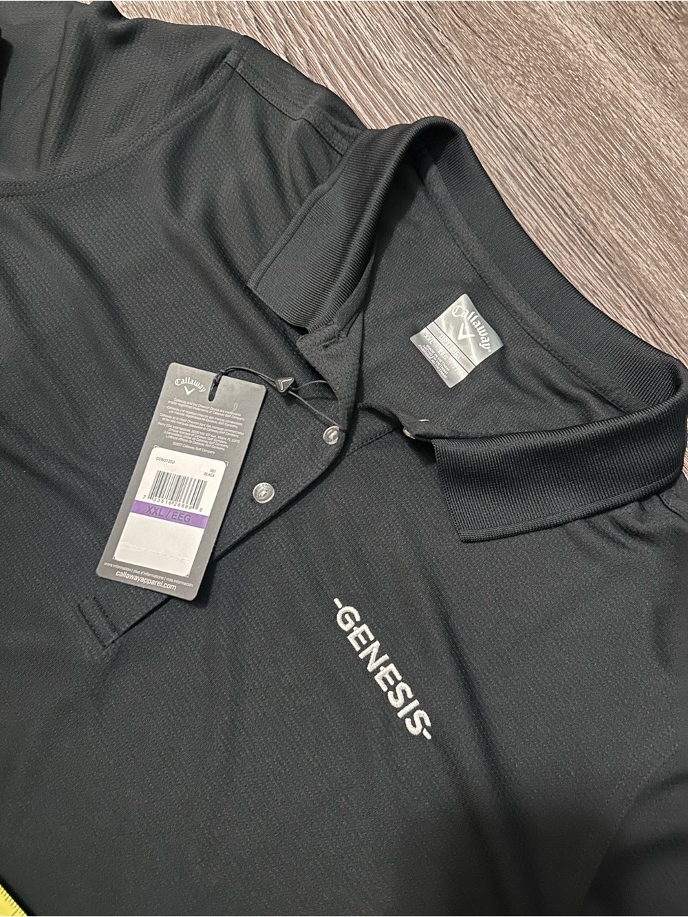 Callaway Cooling Golf Polo Black Short Sleeve Women’s XXL Genesis Logo NWT